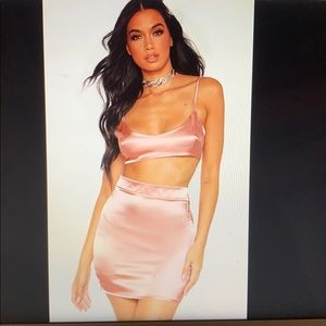 NWT SATIN TWO PIECE DRESS